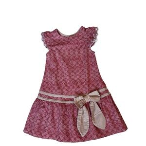 Beateiz Rueda Kids Casual Dress in Red and Cream